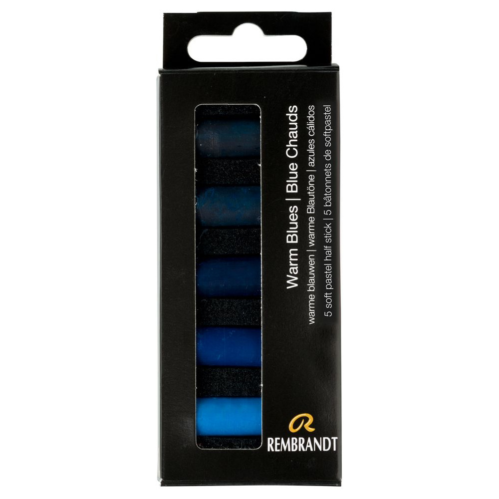 Набор мягкой пастели "Rembrandt Half Pastel", 5 цветов, теплые синие
