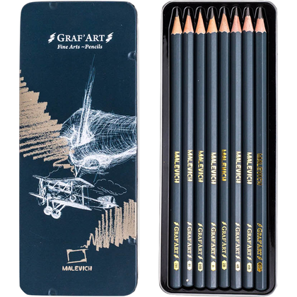 Набор чернографитных карандашей Малевичъ "Graf'Art", 8 шт. - 2