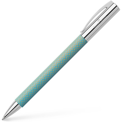 Ручка шариковая автоматическая "Faber-Castell Ambition OpArt Sky Blue", 0.7 мм, лазурный, стерж. черный