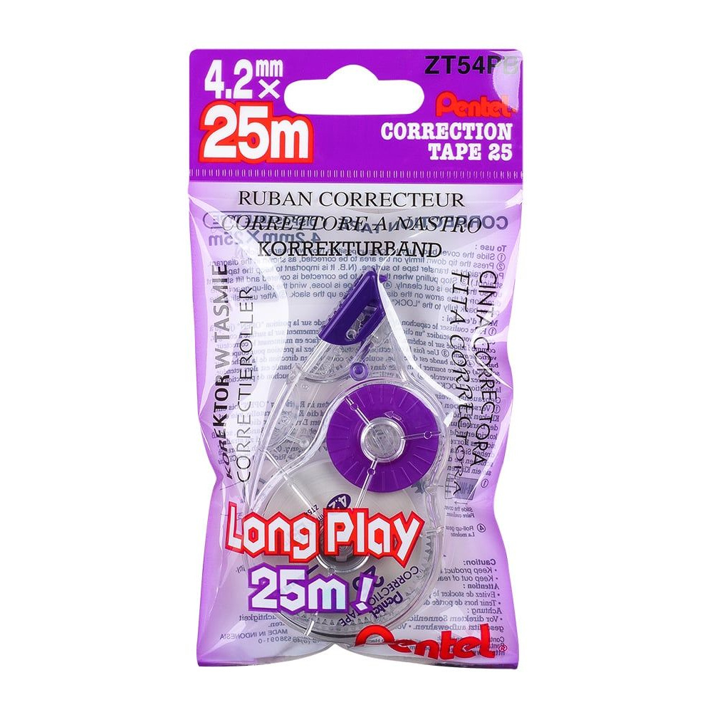 Корректирующий роллер "Long Play", лента, 4.2x25 мм/м