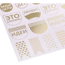 Наклейка бумажная "Мой план", 1 лист, 12x21 см