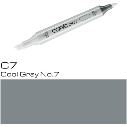 Маркер перманентный "Copic ciao", C-7 холодный серый №7