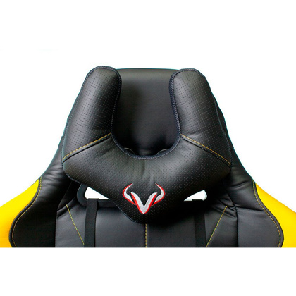  Кресло игровое Бюрократ "Zombie VIKING 5 AERO", экокожа, пластик, черный, желтый - 7