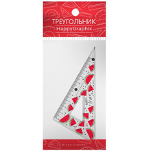 Треугольник "HappyGraphix. Fresh & Fruity. Арбуз", 10 см, прозрачный