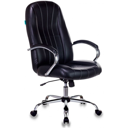 Кресло для руководителя Бюрократ T-898SL черный Leather Venge Black, эко.кожа, металл