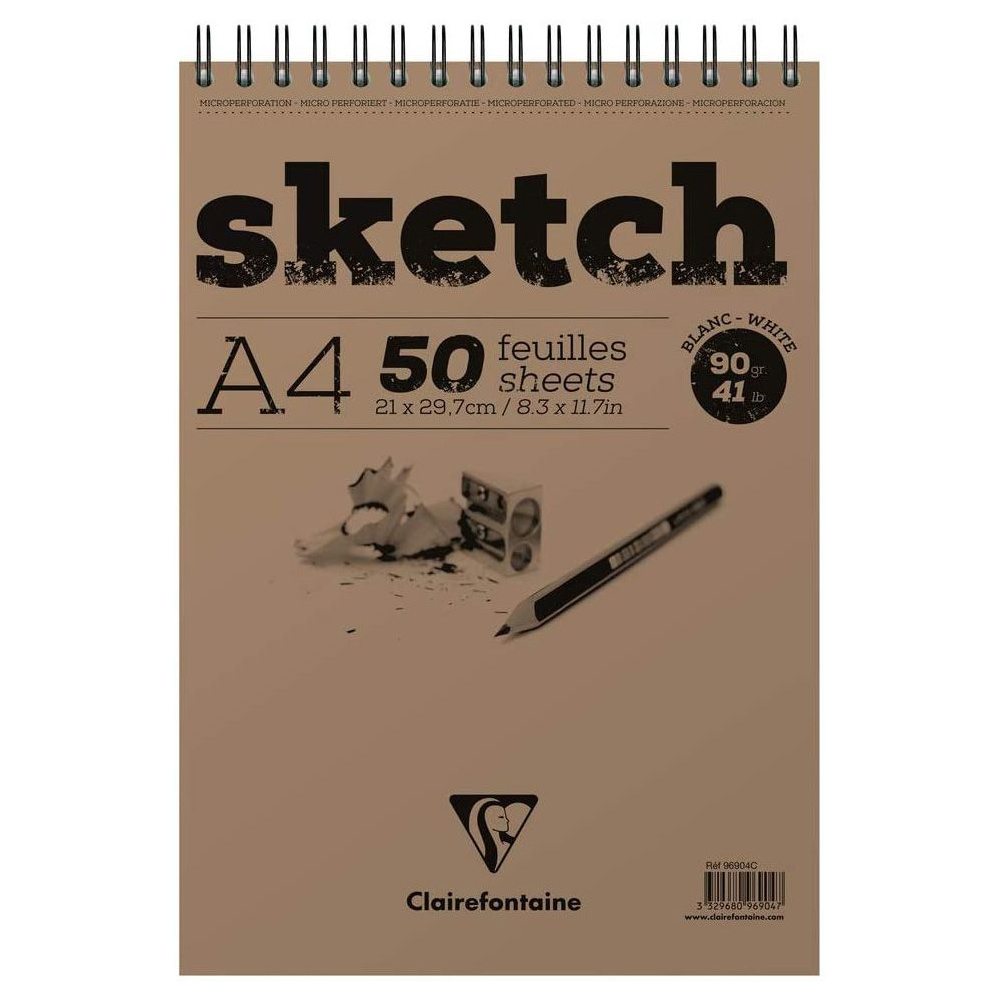 Скетчбук "Sketch", A4, 90 г/м2, 50 листов, коричневый