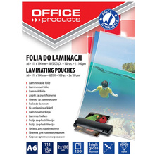 Пленка для ламинирования "Office Products", А6, 100 мкм, 100 шт.
