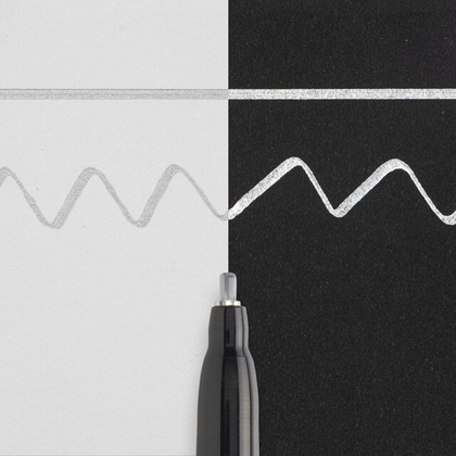 Маркер для каллиграфии "Pen-Touch", серебряный - 2