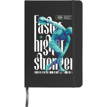 Блокнот "Faster higher stronger", А5, 80 листов, нелинованный, черный