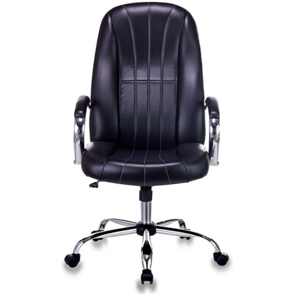 Кресло для руководителя Бюрократ T-898SL черный Leather Venge Black, эко.кожа, металл - 2