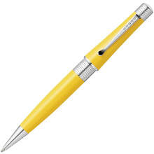 Ручка шариковая автоматическая "Beverly Sunrise Yellow Pearlescent", 0.7 мм, желтый, серебристый, стерж. черный