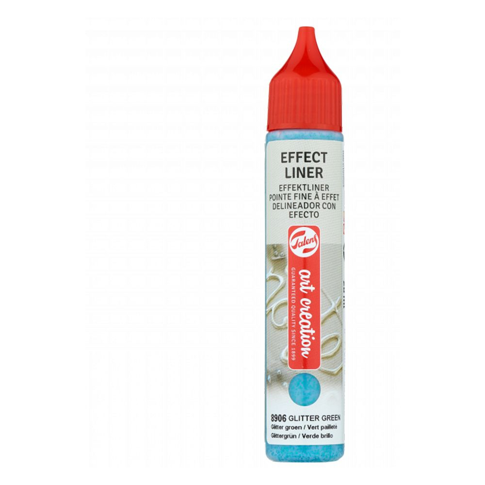 Контур декоративный "EFFECT LINER", 28 мл, 8906 зеленые блестки