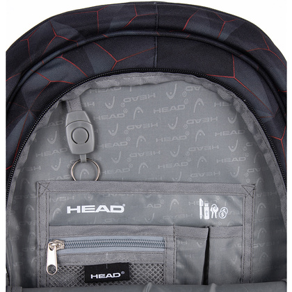 Рюкзак молодежный "Head red lava", чёрный - 8