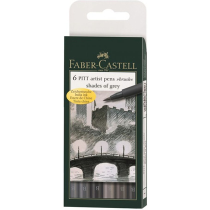 Маркер-кисть "Pitt Artist Pens Brush", 6 шт., земляные оттенки - 4