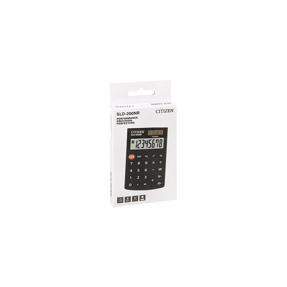 Калькулятор карманный Citizen "SLD-200NR", 8-разрядный, черный - 3