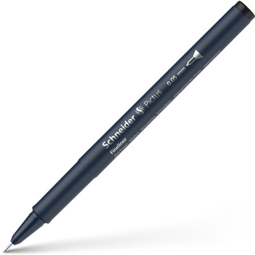 Ручка капиллярная "Schneider Fineliner Pictus", 0.05 мм, черный