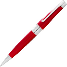 Ручка шариковая автоматическая "Cross Beverly Translucent Red Lacquer", 0.7 мм, красный, серебристый, стерж. черный