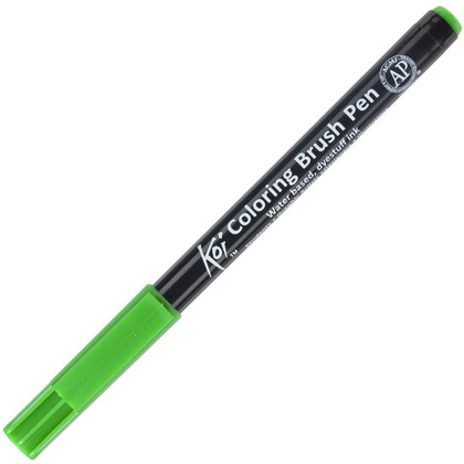 Маркер акварельный "Koi Color Brush", изумрудный