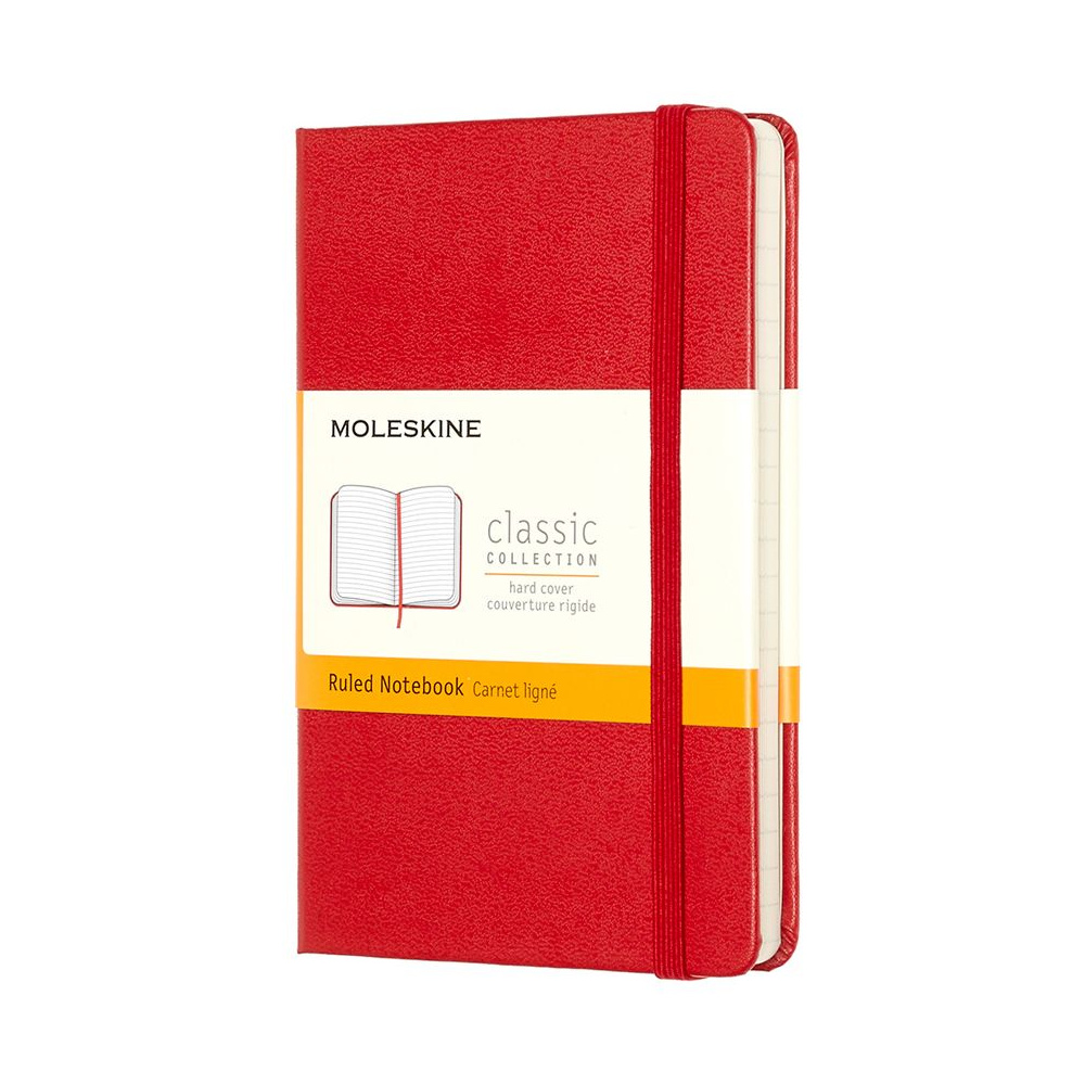 Блокнот "Classic Pocket", А6, 90x140 мм, 96 л, красный