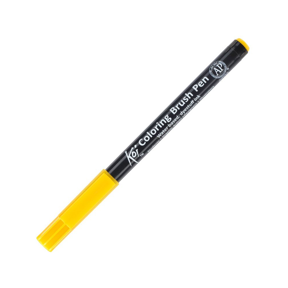 Маркер акварельный "Koi Color Brush", темно-желтый