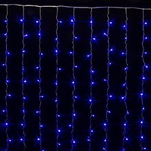Гирлянда 160 LED "Занавес", 1.5x1.5 м, синий