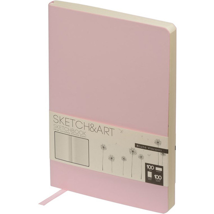 Скетчбук "Sketch&Art", 14x21 см, 100 г/м2, 100 листов, розовый - 2
