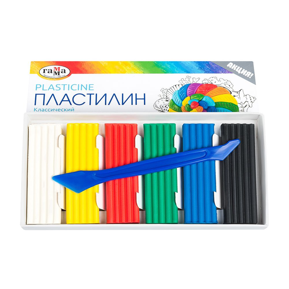Пластилин "Классический", 6 цветов - 2