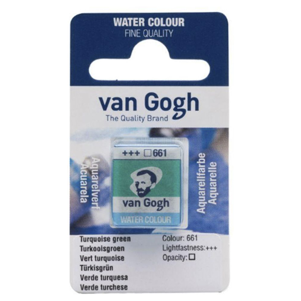 Краски акварельные "Van Gogh", 661 бирюзовый зеленый, кювета