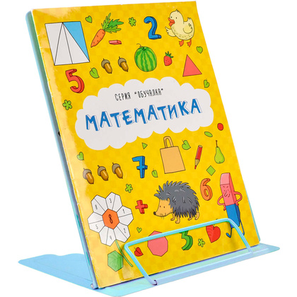 Подставка для книг "Мопсы на заборе", синий - 6
