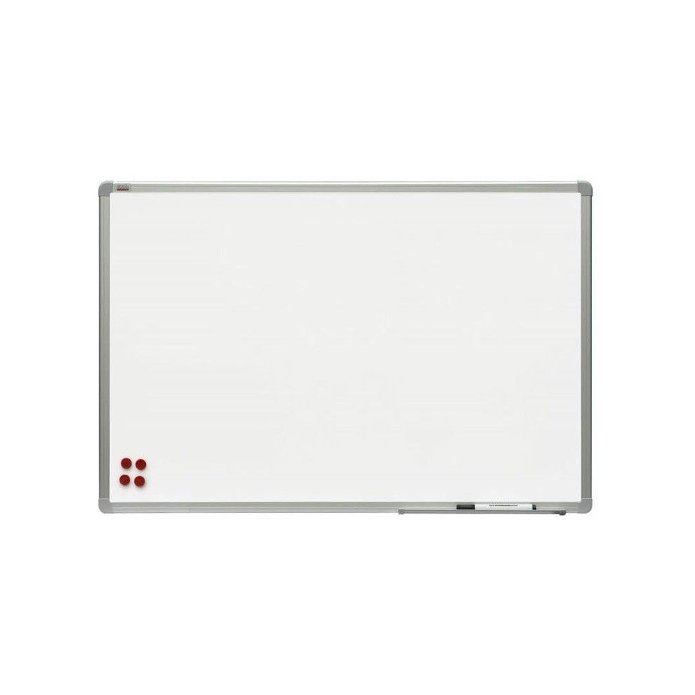 Магнитная доска с полимерным покрытием 2×3 "Alu23", 100x150 см, белый