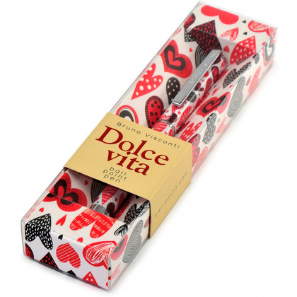 Ручка шариковая автоматическая "Dolce Vita. Сердечки. Фантазия", 0.7 мм, разноцветный, стерж. синий