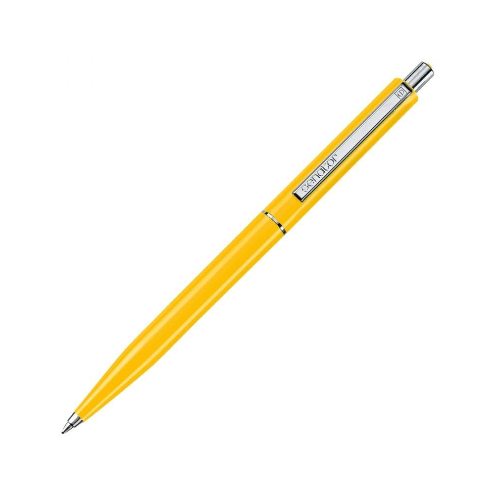 Ручка шариковая автоматическая "Senator Point Polished", 1.0 мм, желтый, стерж. синий