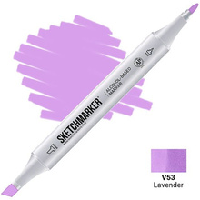 Маркер перманентный двусторонний "Sketchmarker", V53 лавандовый
