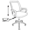 Кресло Бюрократ "CH-W695NLT", пластик, ткань, розовый TW-06A TW-13A - 6