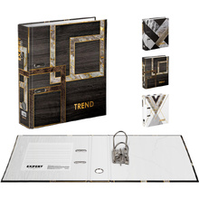 Папка-регистратор "Trend Wood&Stone", А4, 75 мм, ламинированный картон, венге
